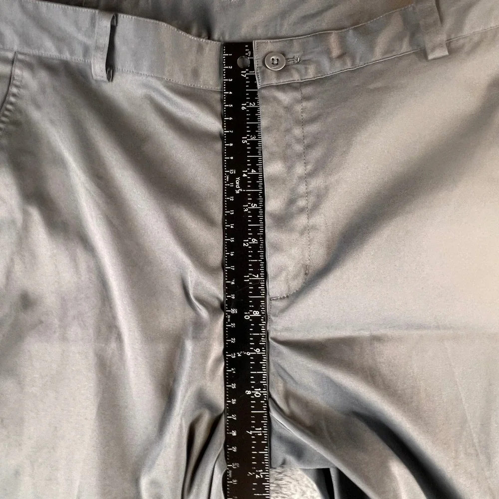 Nike Golf Dri-FIT Flat Front Pants Mens 34x32 Gray 472532-021 Chino Trousers